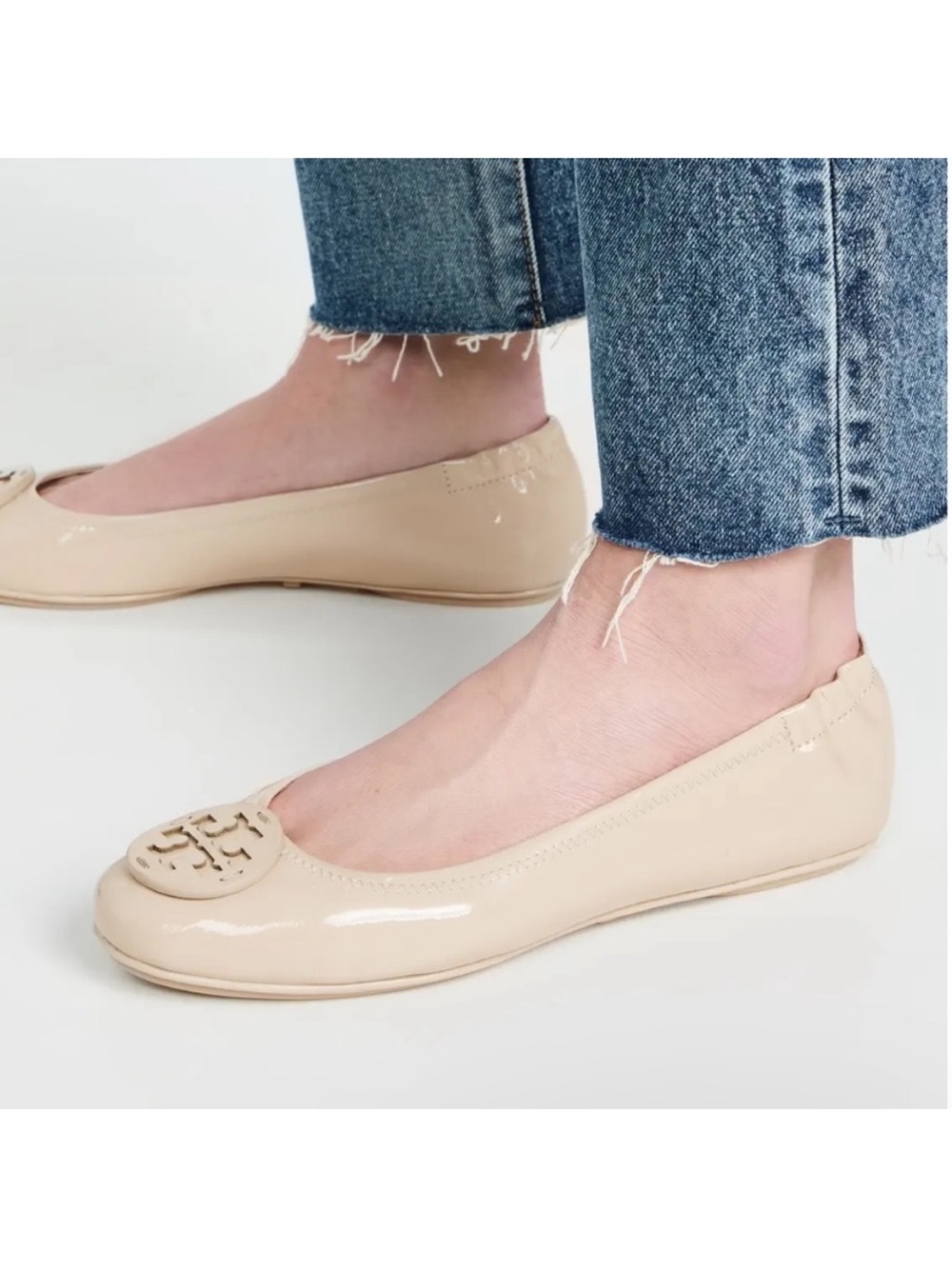 Tory Burch Patent Leather Ballet Flats in yellow butter